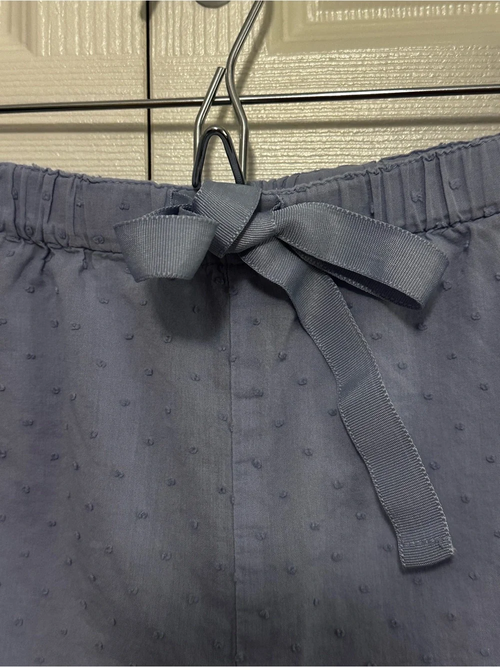 Ann Taylor LOFT Pajama Sleep Shorts Swiss Dot Pattern Light Blue Size XXL VGUC - Picture 3 of 5